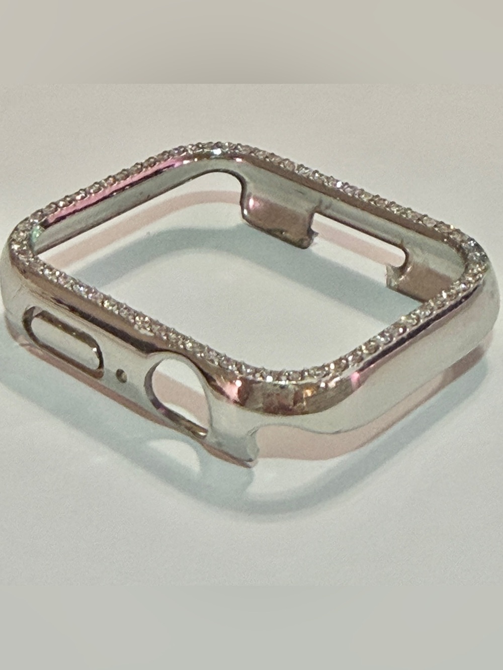 Sparkling Silver Chrome & Rhinestone Case for Apple Watch Series 7 45mm